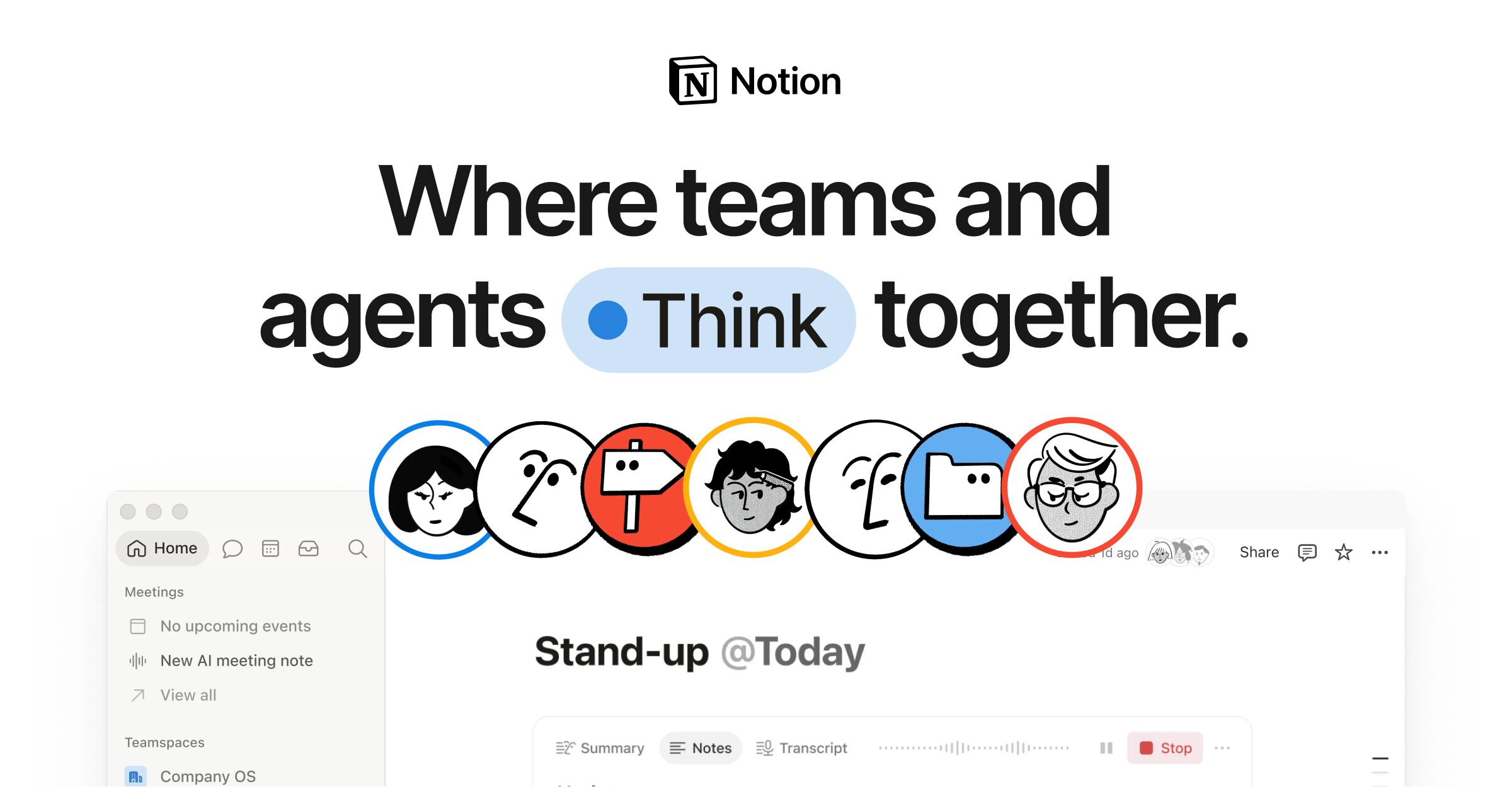 Official Notion teams and agents product graphic