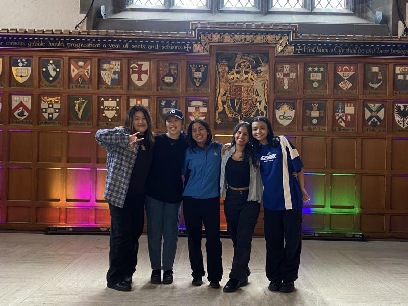 Justine Coroza, centre, at the Hip-Hop Block Party in March 2025.