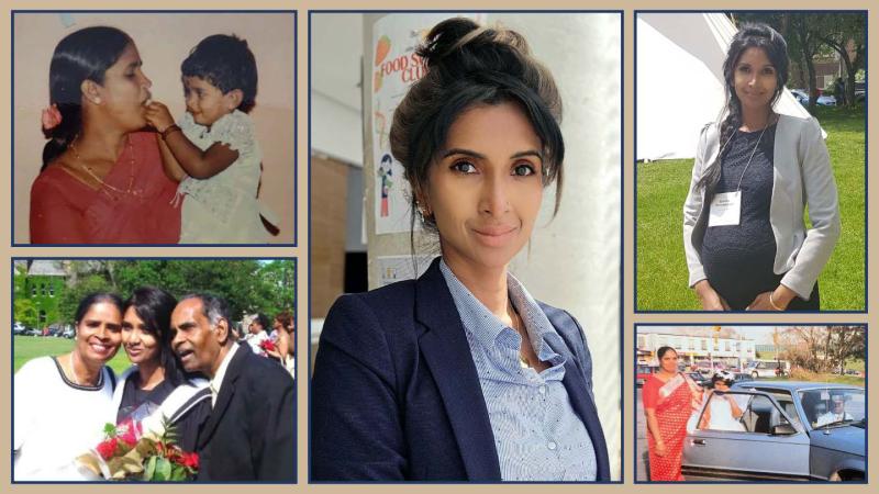 A composite image of Emilda Thavaratnam, whose doctoral research examines international students' experiences.