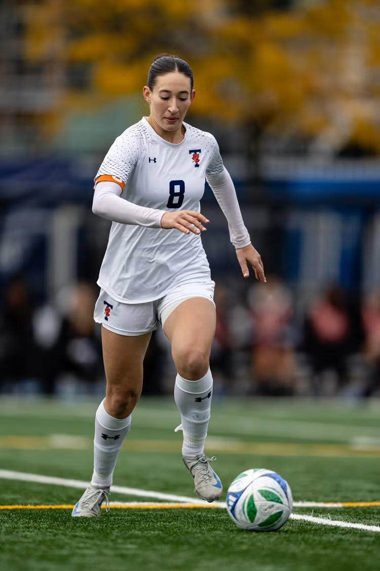 Chown plays soccer as she considers a professional career.