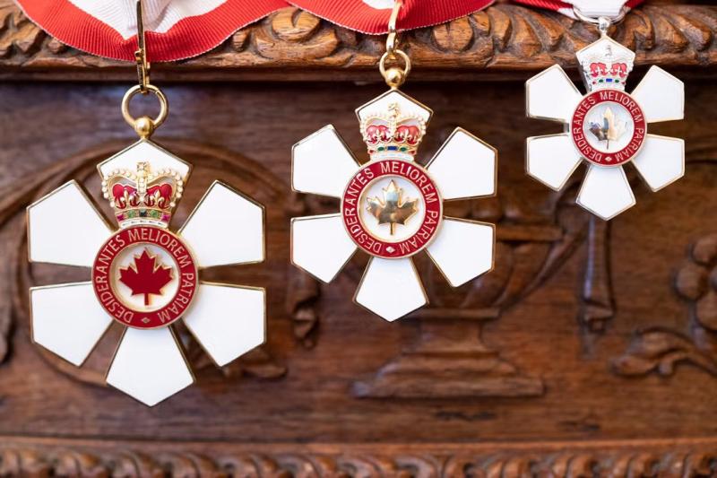 Order of Canada medals.