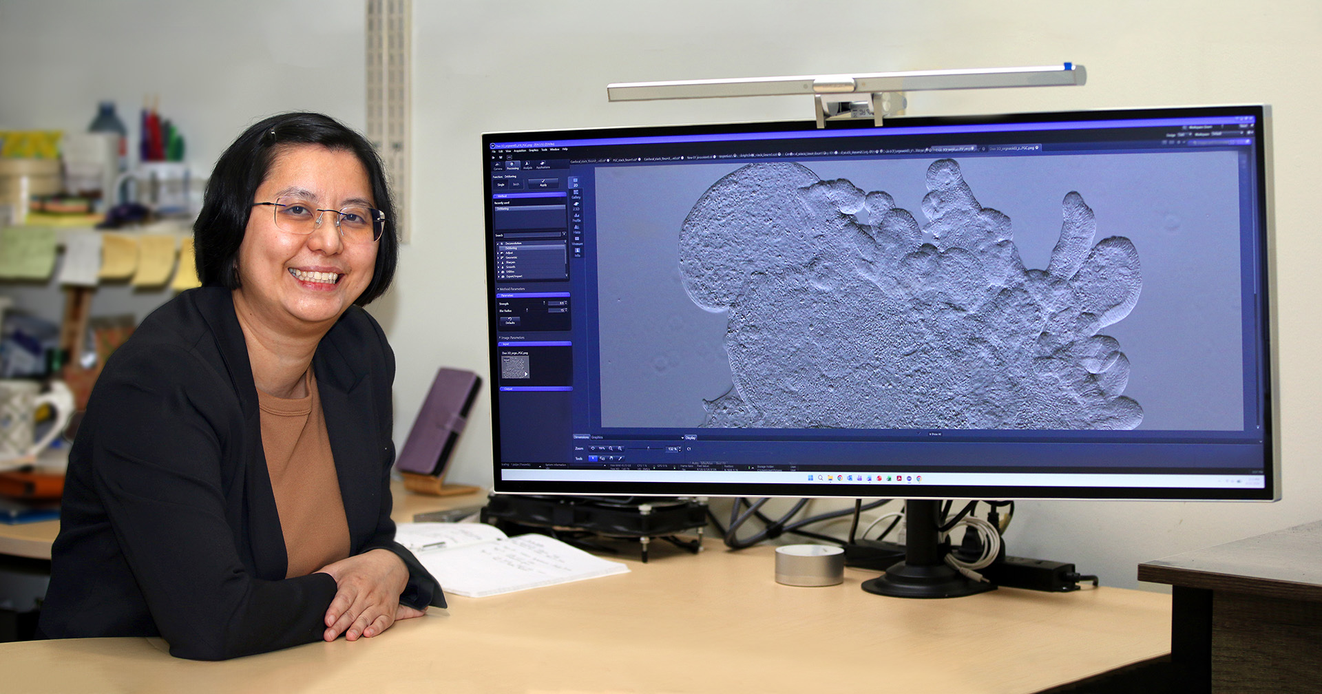 Western lands 4D imaging system for organoid research. Official Western News image.