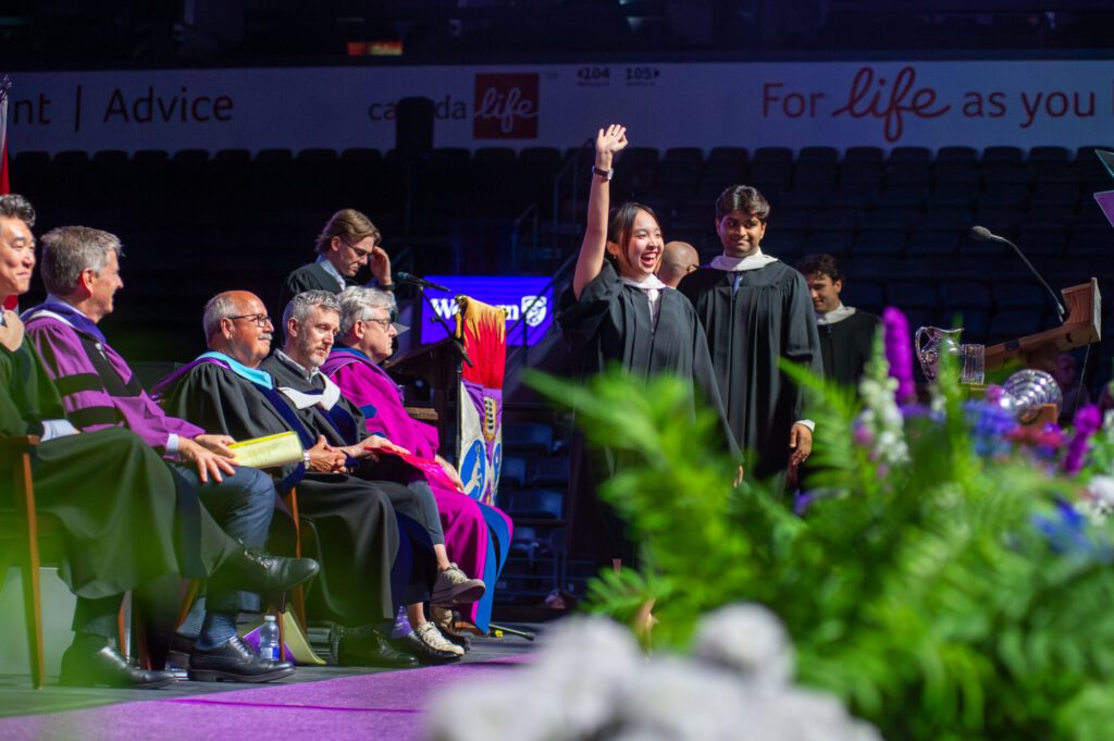 Graduates and their supporters fill Canada Life Place during spring convocation. Official Western News image.